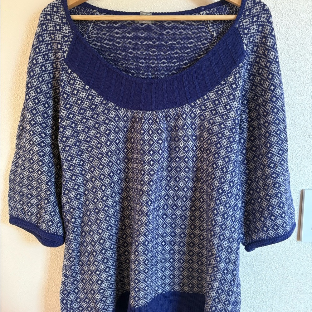 dELiA*s Purple and White Knit Sweater
